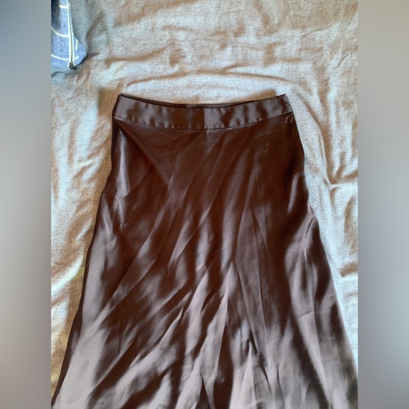 J. McLaughlin Brown Silk Maxi Skirt - Picture 2 of 8
